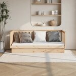 vidaXL Lit de jour 75x190 cm Bois de pin massif