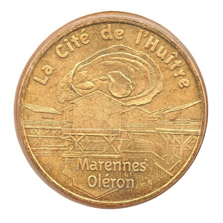 Mini médaille monnaie de paris 2008 - la cité de l’huître