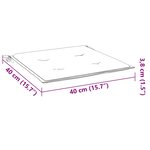 vidaXL Coussins de chaise de jardin lot de 2 rouge bordeaux 40x40x4 cm
