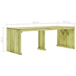 vidaXL Table de jardin 220x101 5x80 cm Bois de pin imprégné