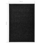 vidaXL Paillasson lavable Noir 60x90 cm