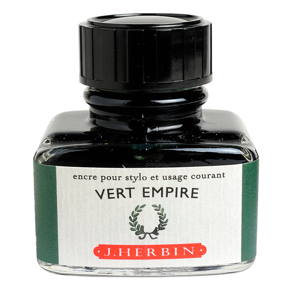Encre traditionnelle à stylo en flacon 'D' 30ml Vert empire HERBIN