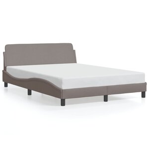 vidaXL Cadre de lit Dover taupe 140x190 cm tissu
