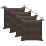 vidaXL Chaises pliables d'extérieur lot de 4 et coussins Bois d'acacia