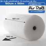 Lot de 20 rouleaux de film bulle d'air largeur 100cm x longueur 100m - gamme air'roll coex