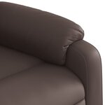 vidaXL Fauteuil inclinable de massage Marron Similicuir