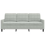 vidaXL Canapé à 3 places Gris clair 180 cm Velours