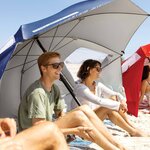 Sport-brella parasol de plage premiere xl bleu 243 cm