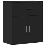 vidaXL Buffets 2 Pièces noir 60x31x70 cm bois d'ingénierie