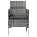 vidaXL Salon de jardin 16 Pièces avec coussins Résine tressée Gris