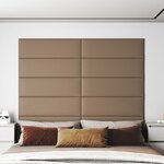 vidaXL Panneaux muraux 12 Pièces Cappuccino 90x30 cm Similicuir 3 24 m²