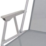 vidaXL Ensemble à manger d'extérieur 6 Pièces Acier et textilène Gris