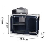 Campart travel cuisine d'extérieur alicante bleu 121 5x82x114 cm