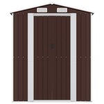 vidaXL Abri de jardin Marron foncé 192x855x223 cm Acier galvanisé