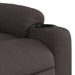 vidaXL Fauteuil inclinable marron foncé tissu