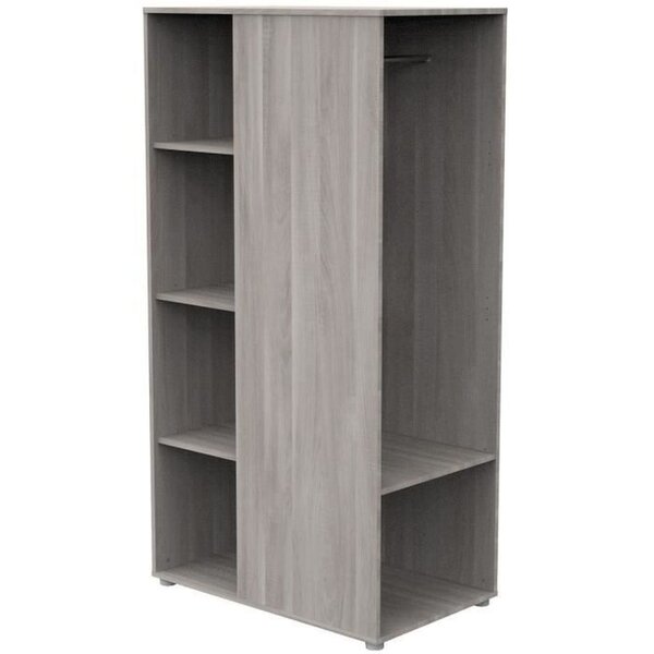 Meuble de rangement enfant - chêne silex - Avec étageres et penderie - bois