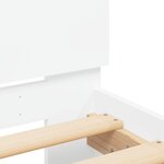 vidaXL Cadre de lit avec tête de lit et lumières LED blanc 75x190 cm