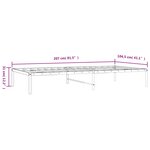 vidaXL Cadre de lit métal blanc 100x200 cm
