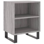 vidaXL Tables de chevet 2 Pièces sonoma gris 40x30x50cm bois d'ingénierie