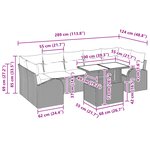 vidaXL Ensemble de canapé de jardin 8 pièces avec coussins Beige Poly Rattan