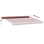 vidaXL Auvent rétractable automatique bordeaux 450x350 cm