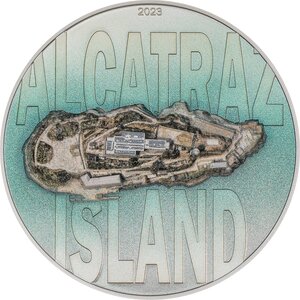 ALCATRAZ ISLAND 3 Once Argent Monnaie 20 Dollars Cook Islands 2023