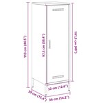 vidaXL Buffet haut rose 36x39x113 cm acier