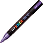 Marqueur pointe conique moyenne pc5m 1 8 - 2 5mm violet métal x 12 POSCA