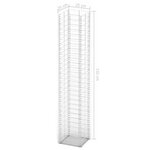 vidaXL Jeu de panier de gabion 3 Pièces Fil galvanisé 25 x 25 x 150 cm