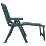 vidaXL Chaise longue vert plastique