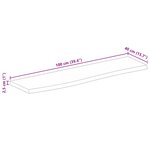 vidaXL Dessus de table 100x40x2 5cm bord vif bois massif manguier brut