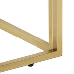 vidaXL Table basse doré acier inoxydable et bois de mélèze massif