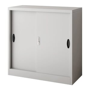 Casier de bureau armoire meuble de rangement pour bureau atelier chambre acier de bureau rieti acier laqué 90 x 40 x 90 cm gris clair 03_0008814