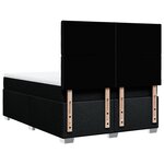 vidaXL Sommier à lattes de lit avec matelas Noir 140x190 cm Tissu