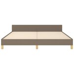 vidaXL Cadre de lit avec tête de lit Taupe 180x200 cm Tissu