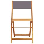 vidaXL Ensemble à manger de jardin 5 Pièces anthracite tissu bois massif