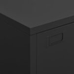 vidaXL Coffre de rangement industriel Noir 75x40x115 cm Métal