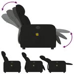 vidaXL Fauteuil de massage inclinable électrique Noir Tissu