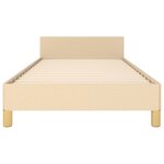 vidaXL Cadre de lit avec tête de lit Crème 80x200 cm Tissu