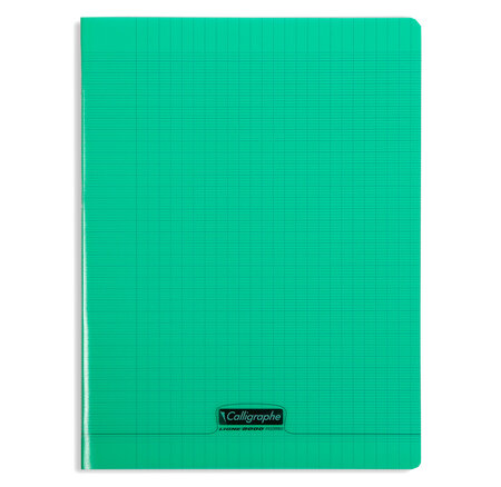 8000 POLYPRO, Cahier piqué vert 21x29,7cm 48p séyès 90g CALLIGRAPHE