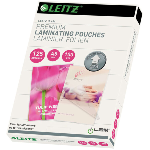 Leitz pochettes de plastification ilam 125 microns a5 100 pièces