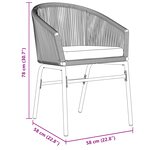 vidaXL Set de salle à manger de jardin 7 pièces noir poly rotin