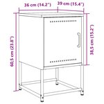 vidaXL Tables de chevet 2 Pièces rose 36x39x60 5 cm acier