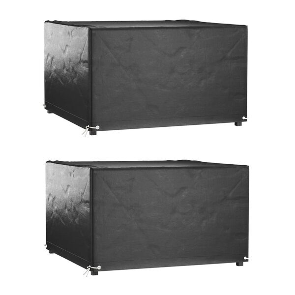 vidaXL Housses de salon de jardin 2 Pièces 8 œillets 132x132x80 cm carré