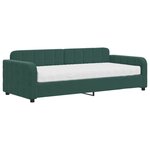 vidaXL Lit de jour avec matelas vert foncé 90x200 cm velours