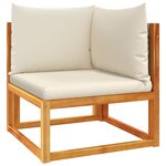 vidaXL Salon de jardin avec coussins 9 Pièces bois massif d'acacia
