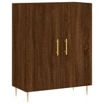 vidaXL Buffet haut Chêne marron 69 5x34x180 cm Bois d'ingénierie