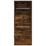 vidaXL Garde-robe chêne fumé 80x50x200 cm bois d'ingénierie