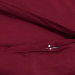 vidaXL Ensemble de housse de couette Bordeaux 200x200 cm Coton