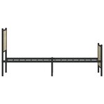 vidaXL Cadre de lit en métal sans matelas chêne sonoma 100x190 cm